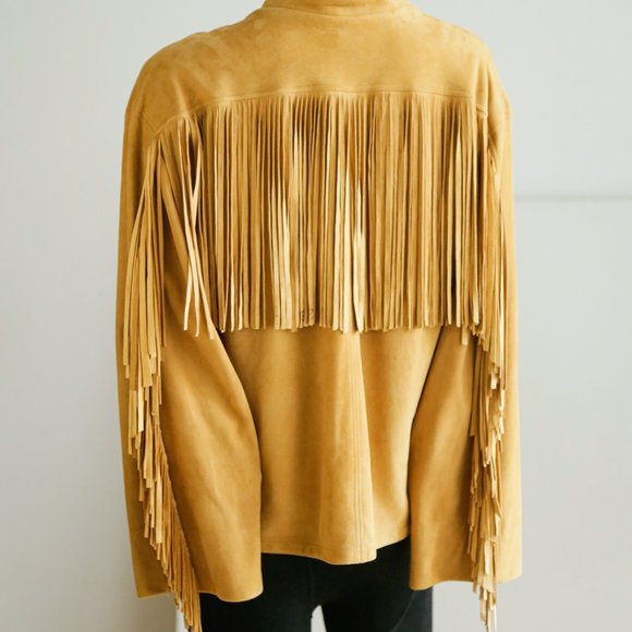 Vintage Deerskin Waterfall Front Fringe Jacket - Picture 5 of 15